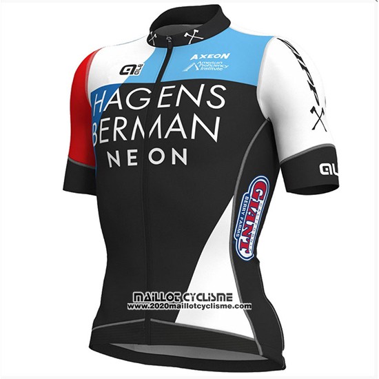 2018 Maillot Ciclismo Axeon Prs Noir Rouge Manches Courtes et Cuissard